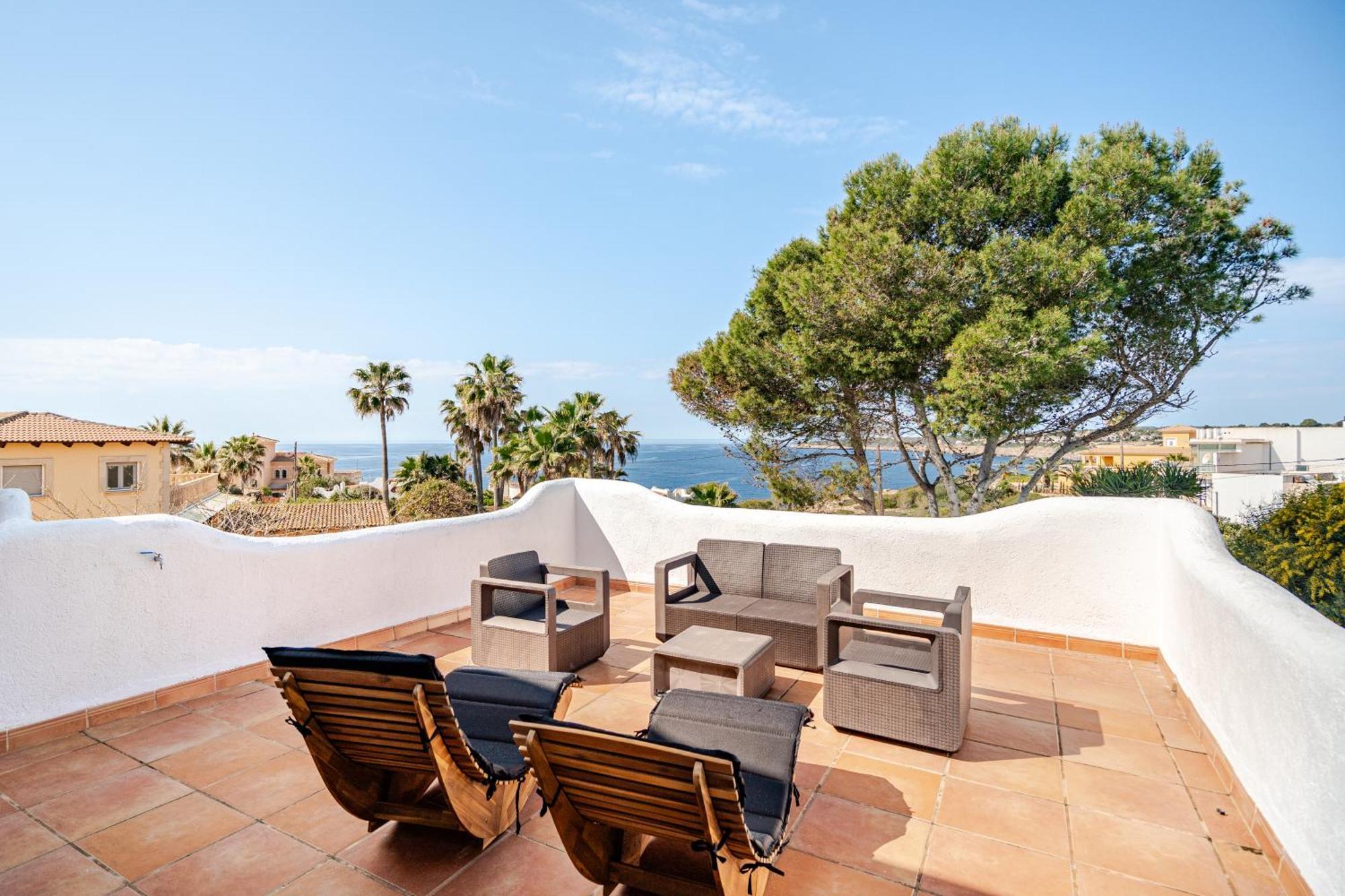 Gigantische Villa Mit Meerblick, Panoramablick & Pool-Oase Cala Pi  Extérieur photo